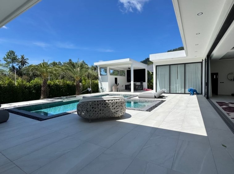 Terrasse et piscine avec pool house de la Villa Zola, Koh Samui