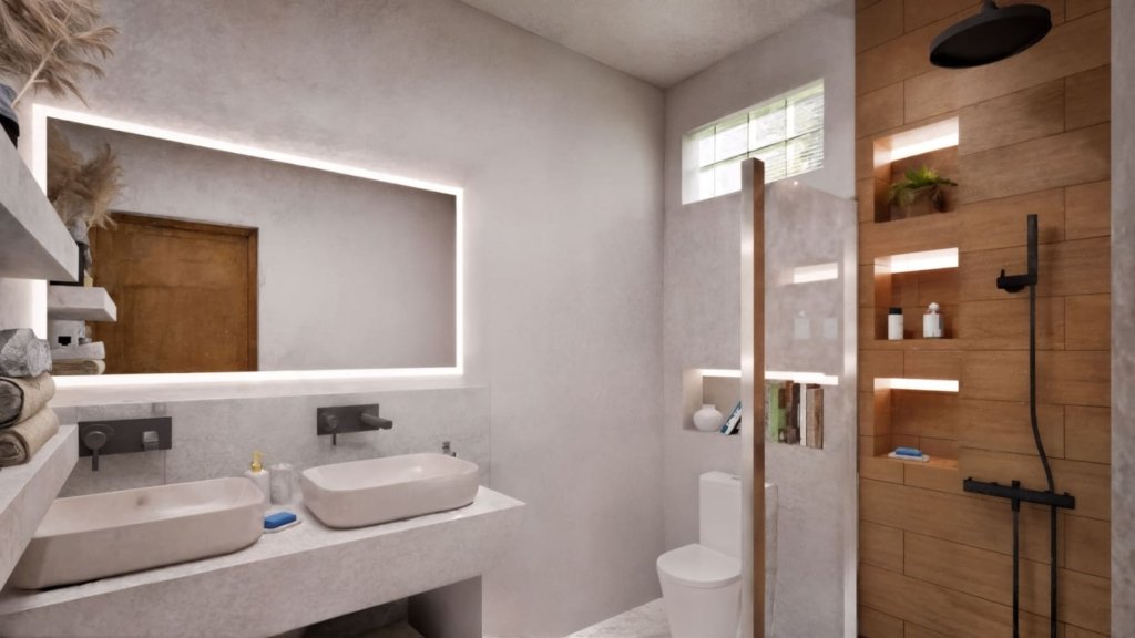 Salle d'eau d'une villa 3 chambres à vendre à Baan Dao, centre de Lamai, Koh Samui