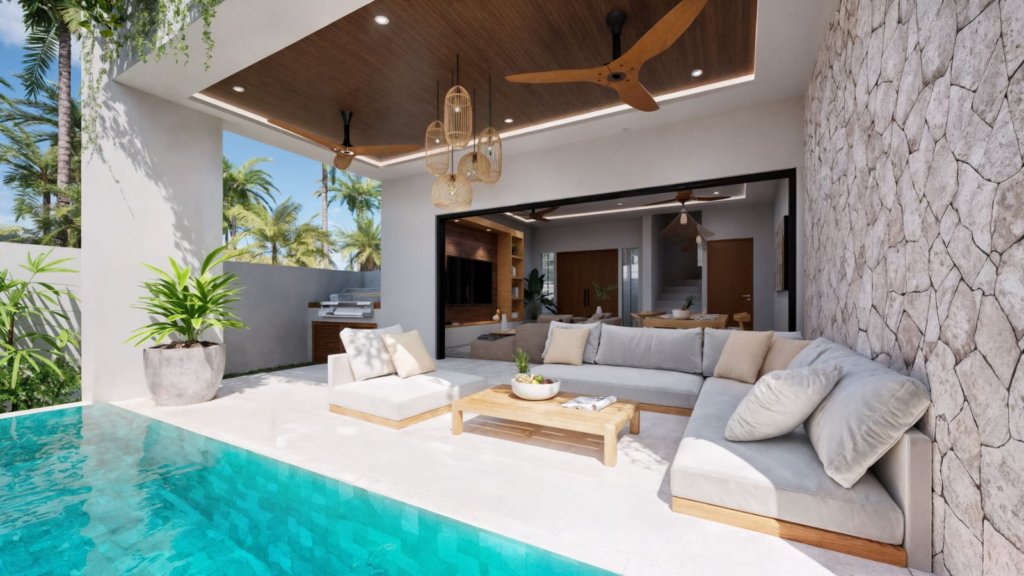 Terrasse et piscine privée d'une villa 3 chambres à Baan Dao, Lamai, Koh Samui