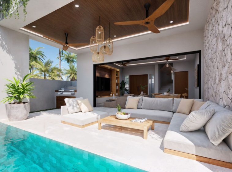 Terrasse et piscine privée d'une villa 3 chambres à Baan Dao, Lamai, Koh Samui