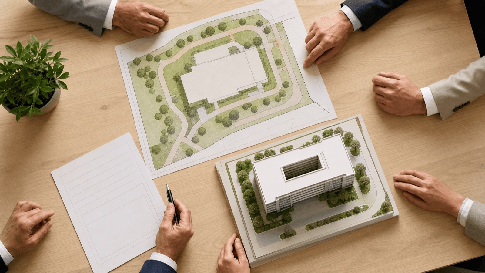 Réunion d'investisseurs autour d'un projet immobilier soutenu par le BOI en Thaïlande