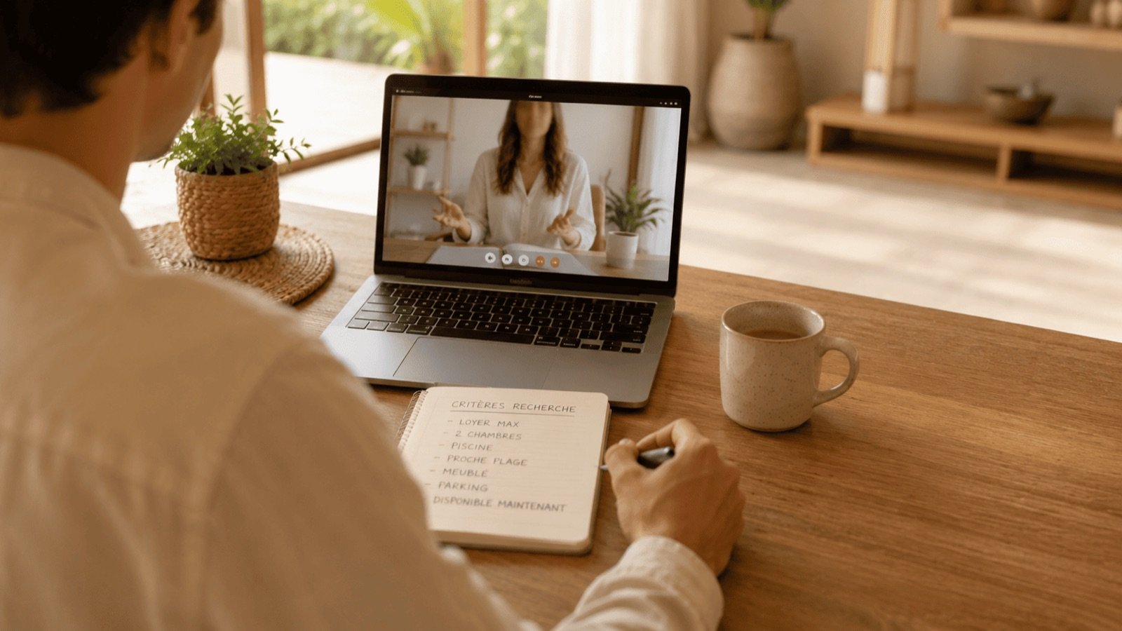 Brief en visio pour définir les critères de recherche d'une location à Koh Samui