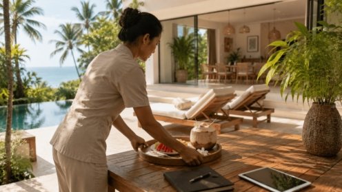 Service de conciergerie dans une villa à Koh Samui