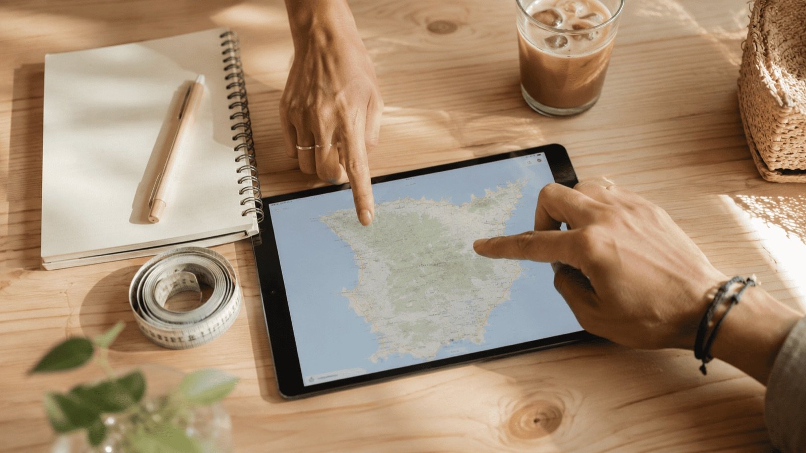 Définition du secteur du projet de construction sur la carte de Koh Samui