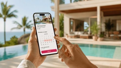 Calendrier de réservation d'une villa en gestion locative à Koh Samui