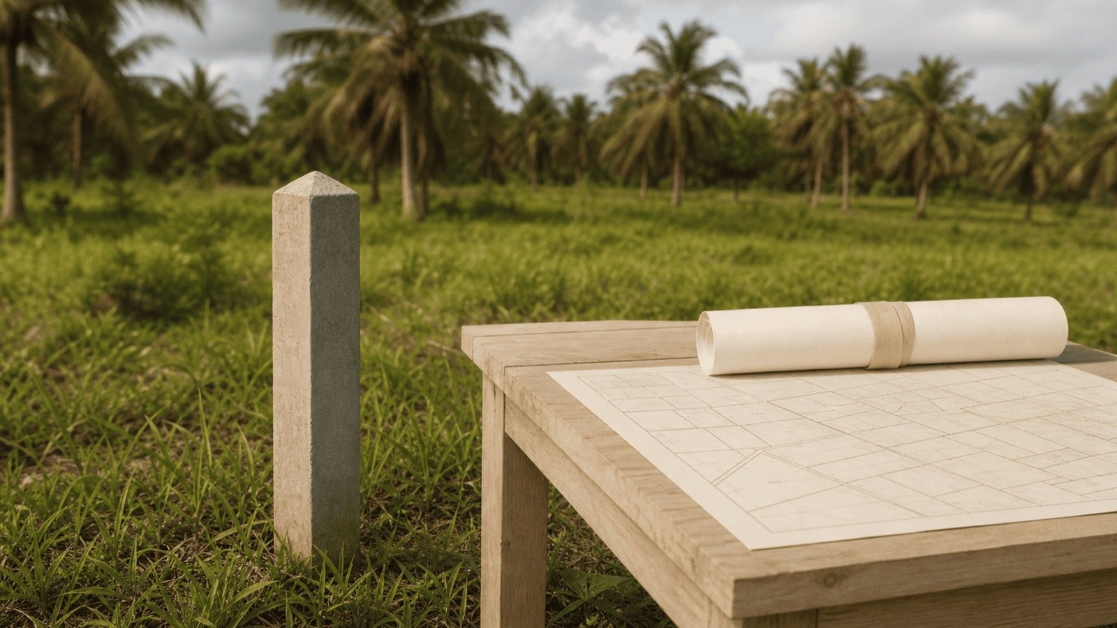 Borne de terrain et plan cadastral roulé, le Land Code, la loi foncière thaïlandaise