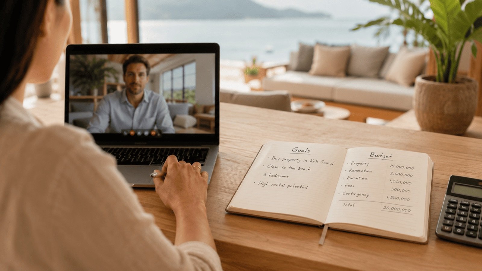 Définition des objectifs et du budget d'investissement immobilier en visio