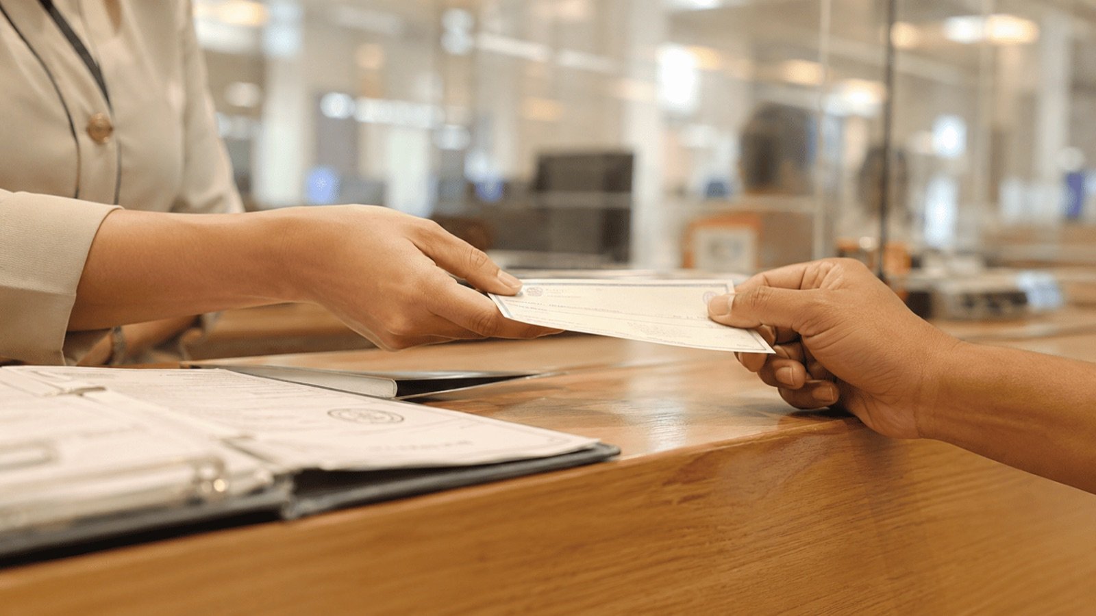 Paiement des frais de transfert par chèque de banque au Land Office