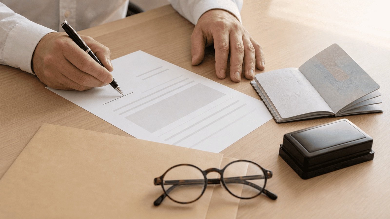 Signature d'une procuration avec tampon officiel pour un achat immobilier en Thaïlande