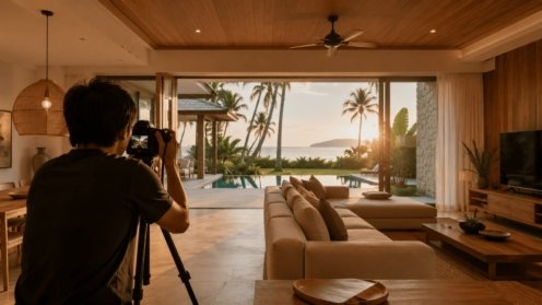 Shooting photo professionnel d'une villa à Koh Samui