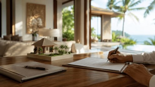 Signature d'un mandat de vente immobilière à Koh Samui
