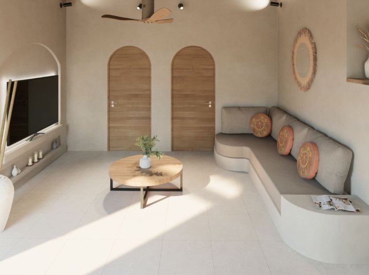 Rendu 3D de la cuisine équipée de la Villa Coco 3