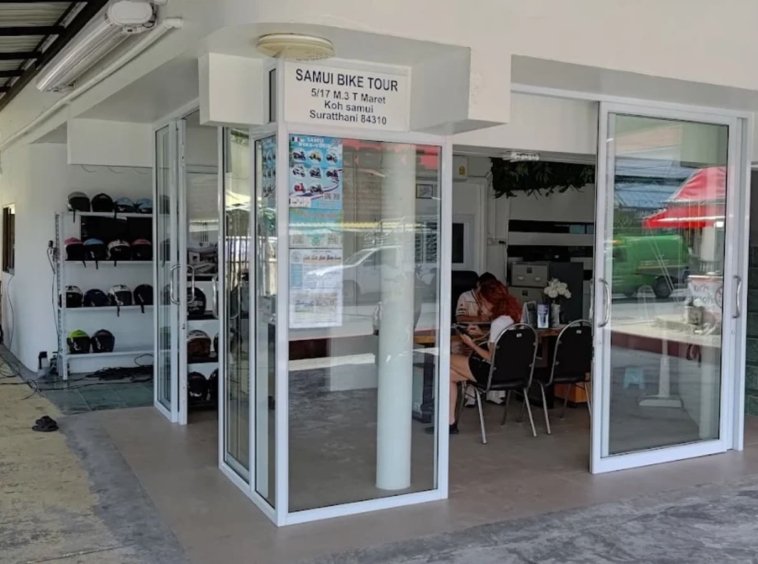 Agence de location de scooters à vendre à Lamai, façade du local