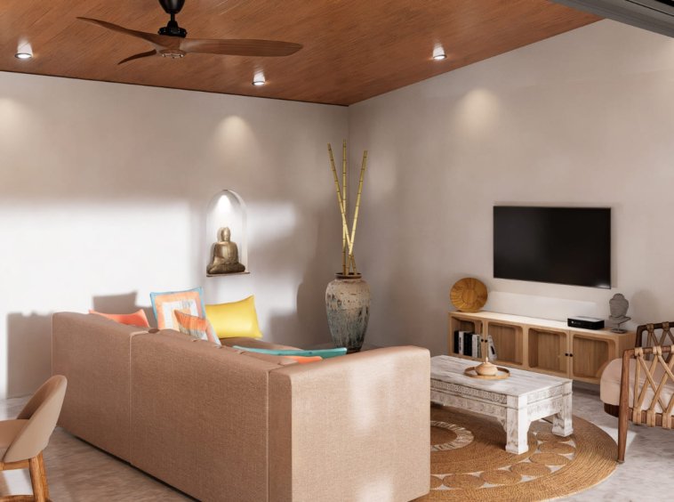 Rendu 3D d'une chambre de la Villa B2 Eden Land