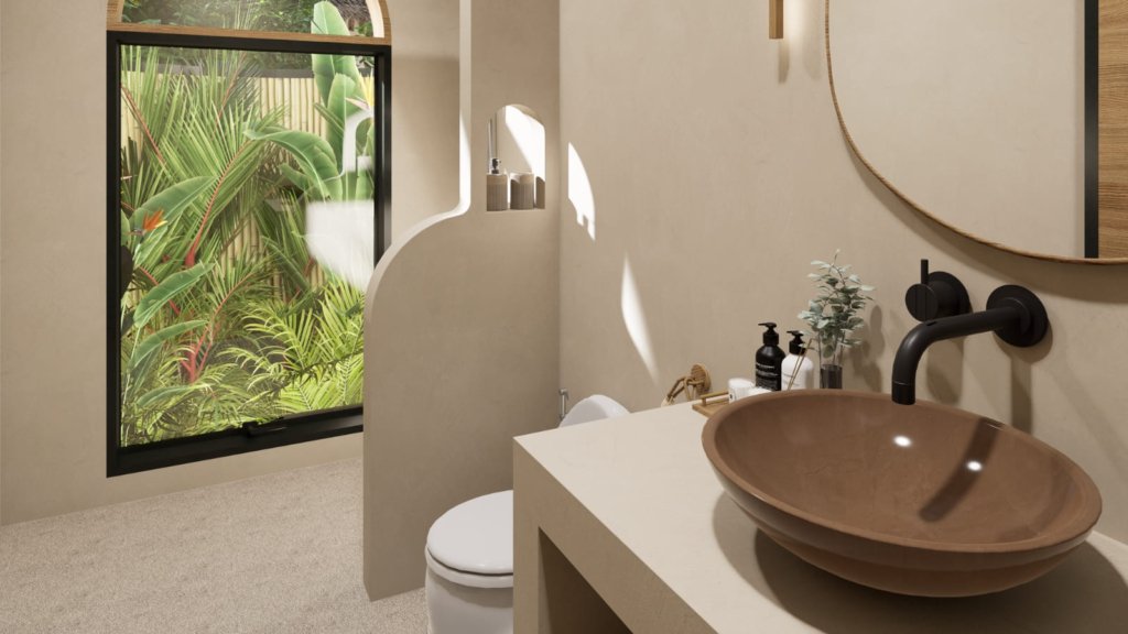 Rendu 3D de la salle de bain de la Villa Coco 3