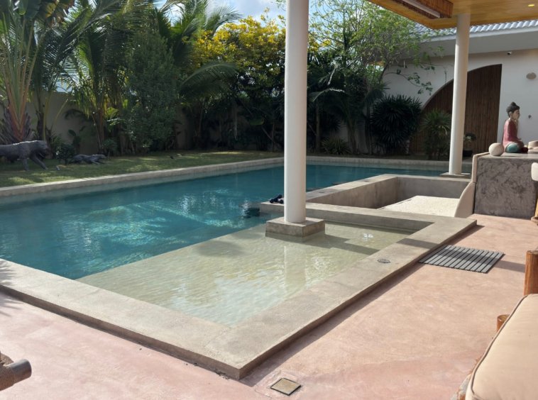 Piscine privée avec îlot central de la Villa Sunny Ban