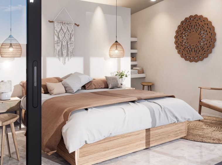 Rendu 3D d'une salle de bain de la Villa B2 Eden Land