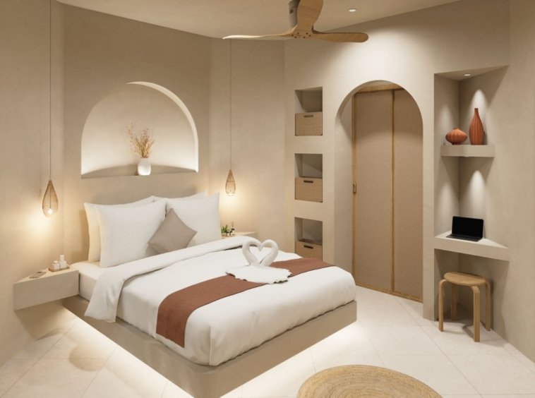 Rendu 3D de la chambre principale de la Villa Coco 3