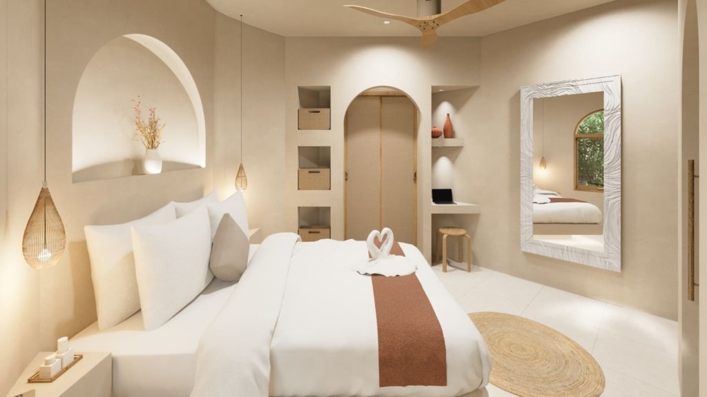 Rendu 3D d'une chambre de la Villa Coco 3