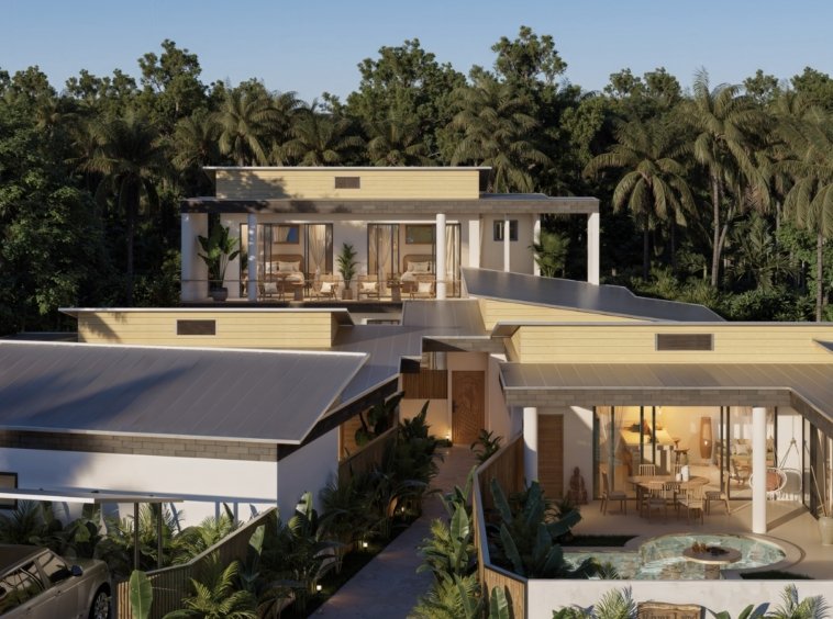 Rendu 3D des villas du projet River Land à Lamai, Koh Samui