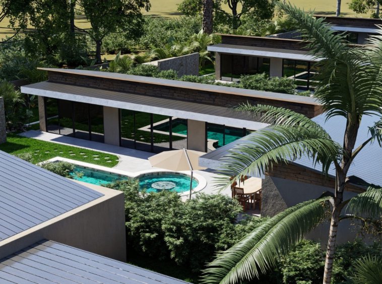 Rendu 3D de la terrasse de la Villa B2 Eden Land