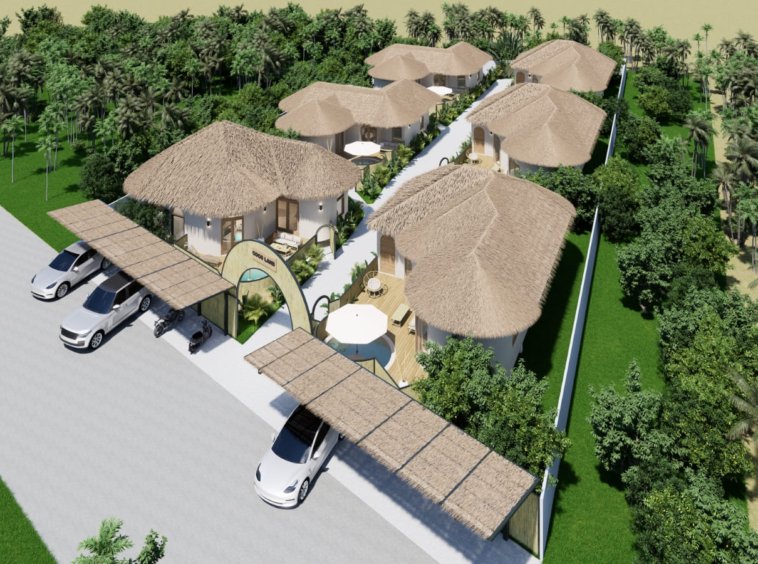 Rendu 3D de la vue extérieure de la Villa Coco 3