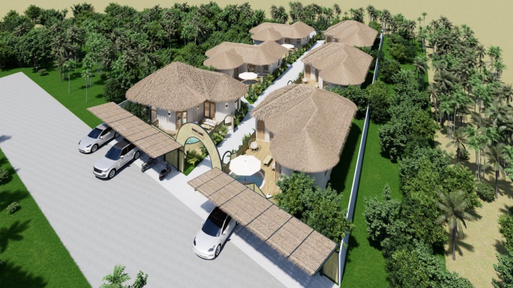 Rendu 3D de la vue extérieure de la Villa Coco 5